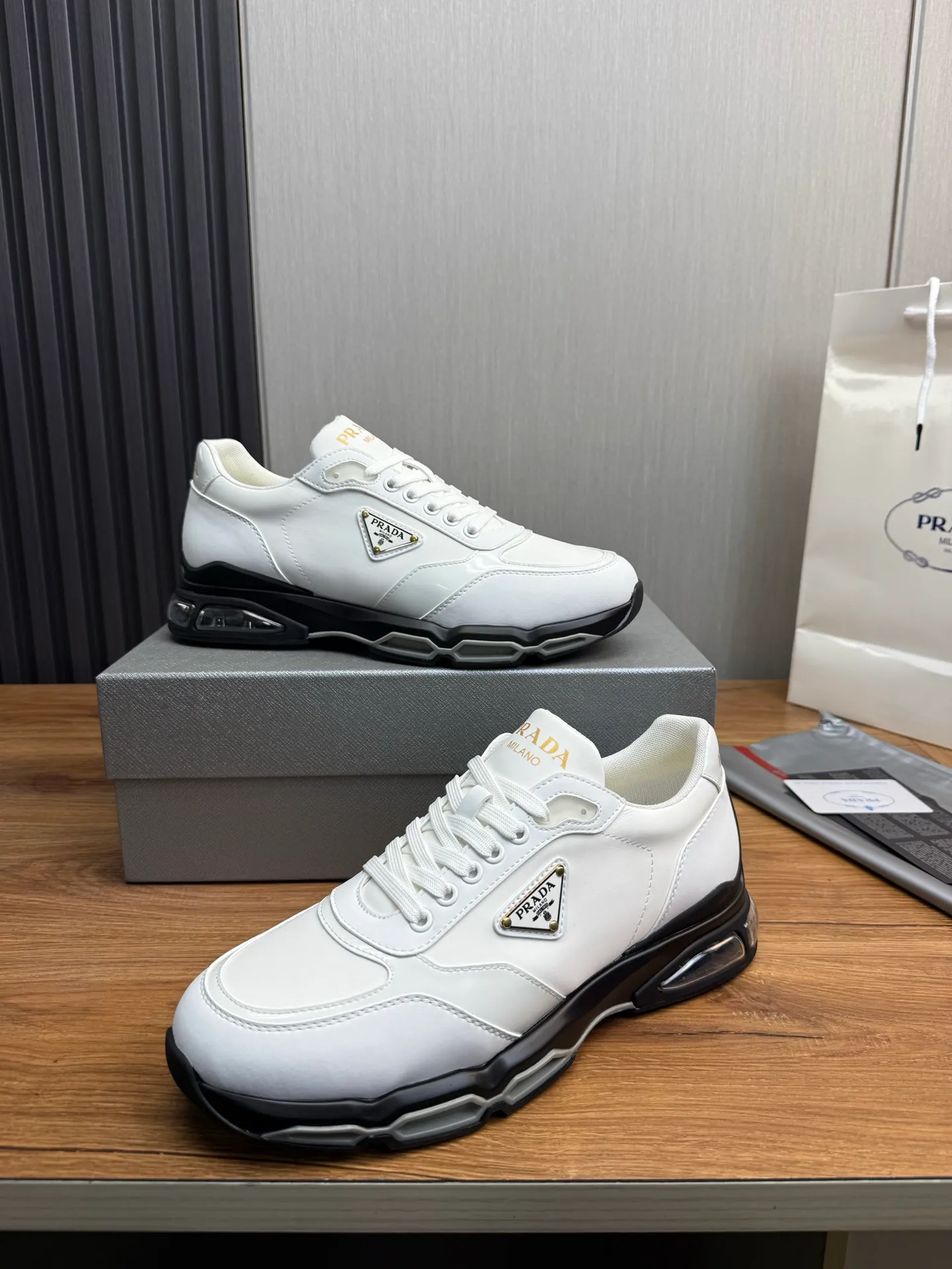 Men's shoes 💰640💰 [PRADA] Men's shoes are popular in the counter, official website is synchronized, 1 high-quality shipment ✔️Original cowhide upper + cowhide lining, 1🆚1 replica, original sole, 38-45 (45 customized, non-refundable)